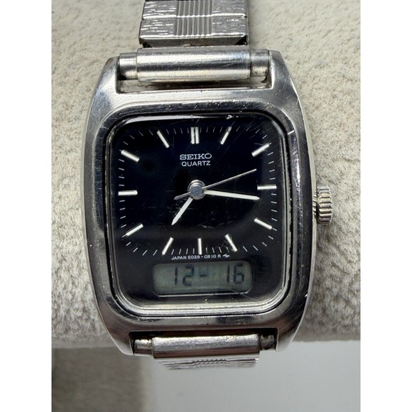 Seiko Accessories - Seiko E029-5430 New Battery Ladies Watch 23MM 6" Stretch Band‎ Analog/Digital